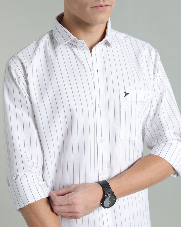 White Vertical Stripes -Full-Stain Proof