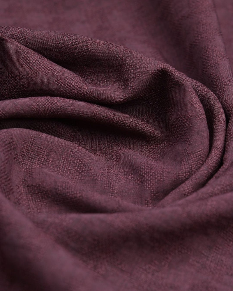 Berry Wine Micro Dotted  Line - Half Sleeve - Airlite Shirt