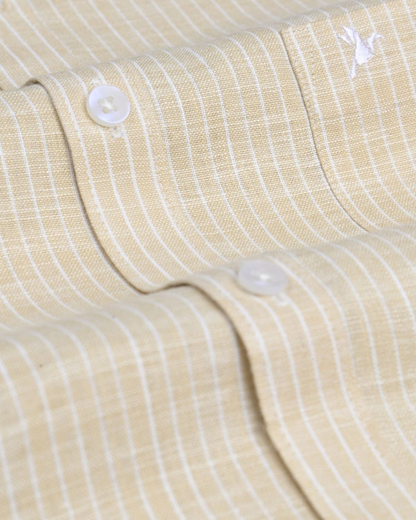 Desert Yellow Stripes -Full-Bamboo Linen