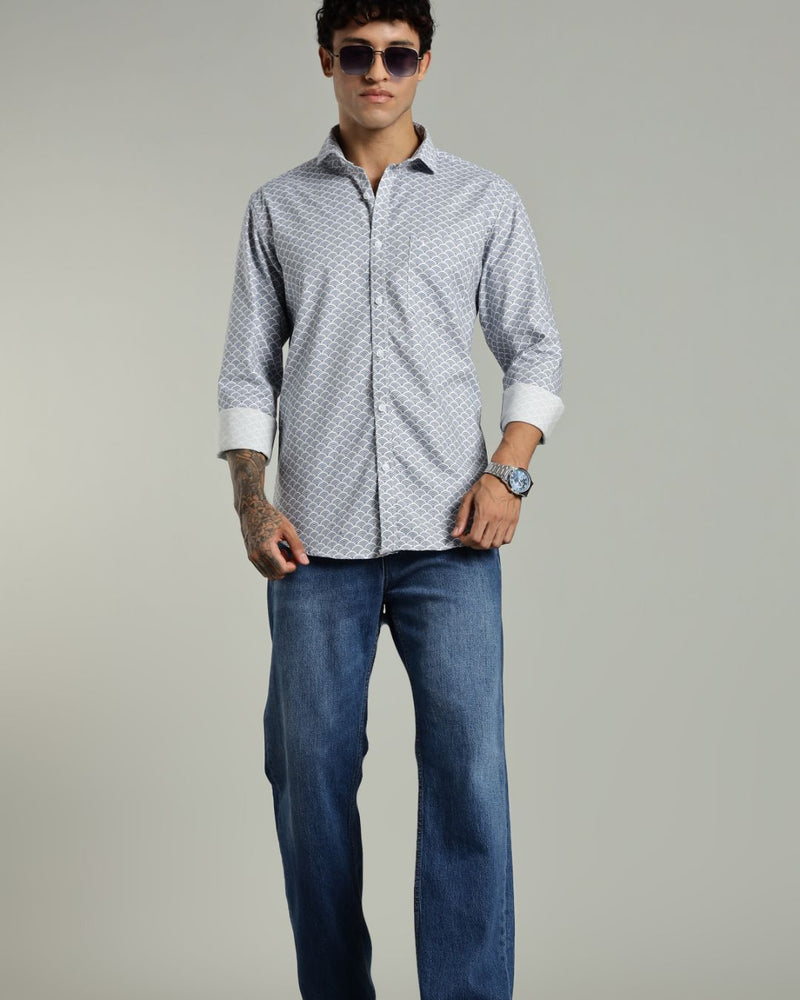 Ocean Wave Print-Full-Stain Proof