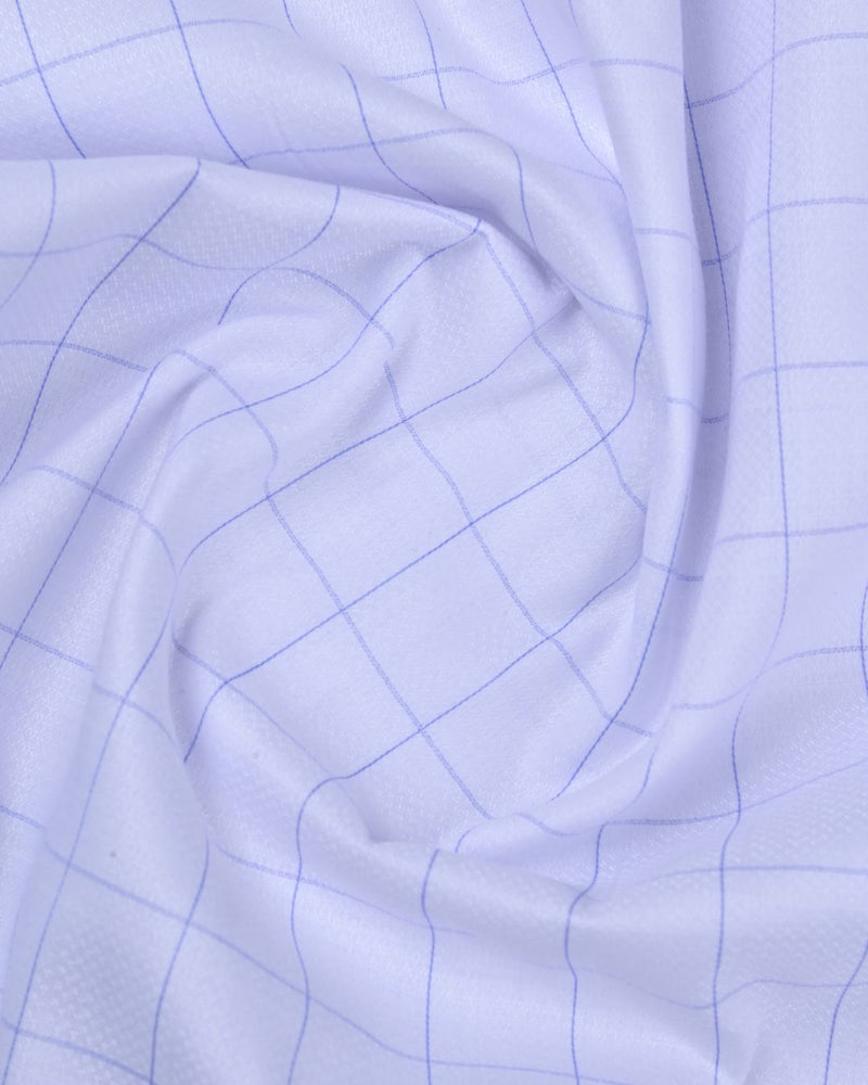 White Mist Checks- Full-Cotton Rich