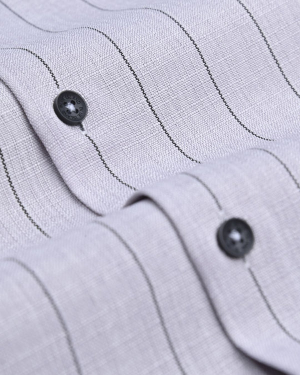 Titanium Grey Linear Pattern - Half Sleeve - Airlite Shirt