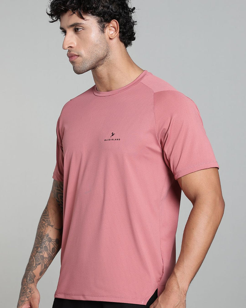 Mild Pink - Active wear Round neck Tshirt