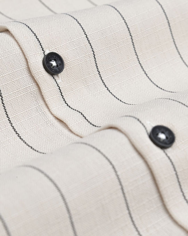 Desert Beige Linear Pattern - Half Sleeve - Airlite Shirt