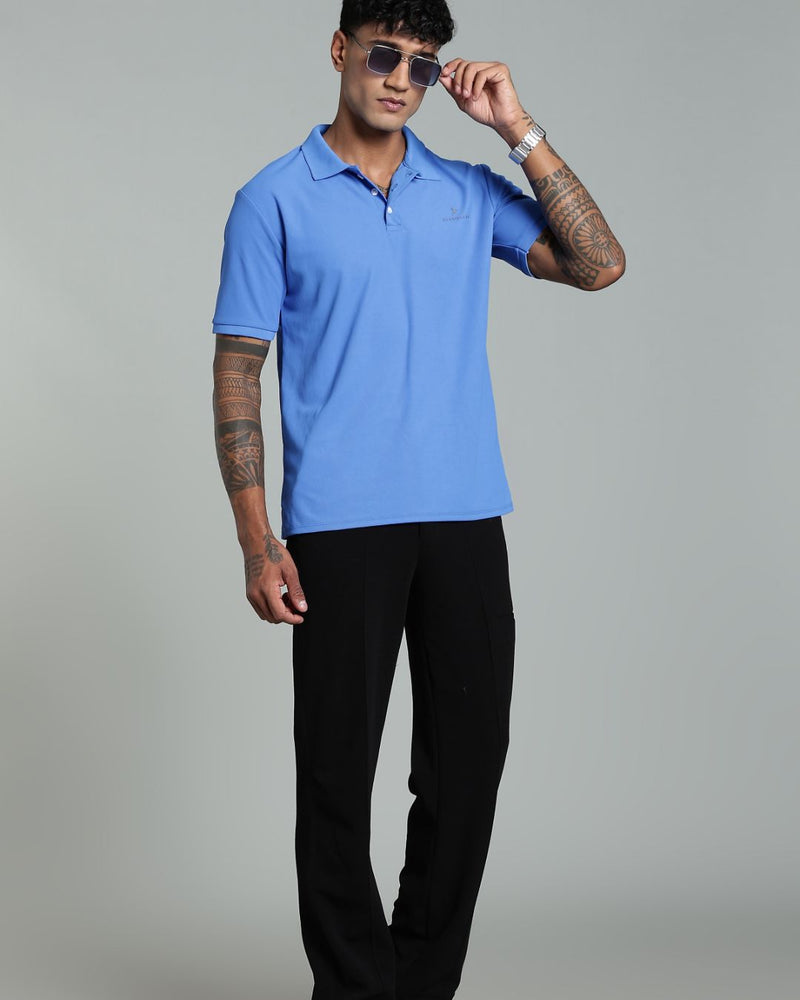 Cornflower Blue - Active wear Polo Tshirt