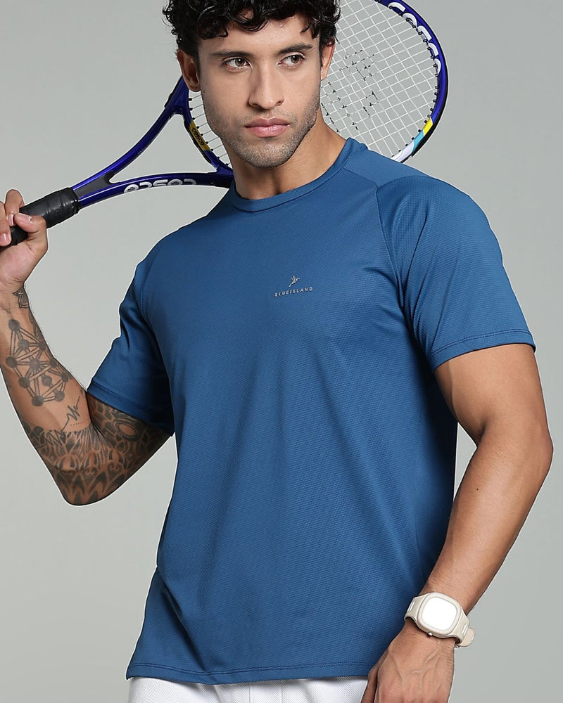 Stylish Blue - Active wear Round neck Tshirt