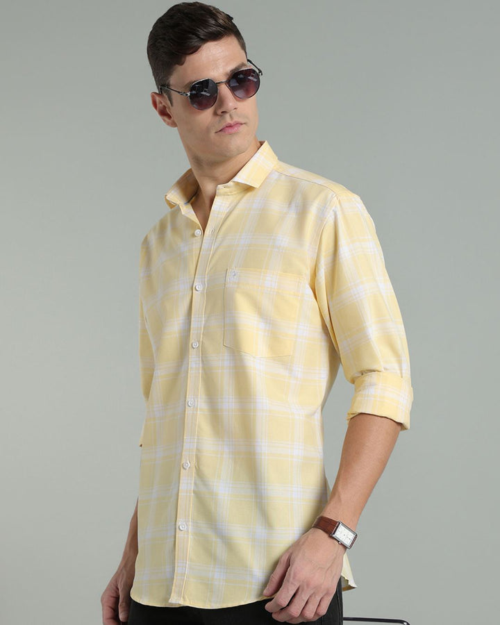 Yellow & White Box Checks -Full-Stain Proof