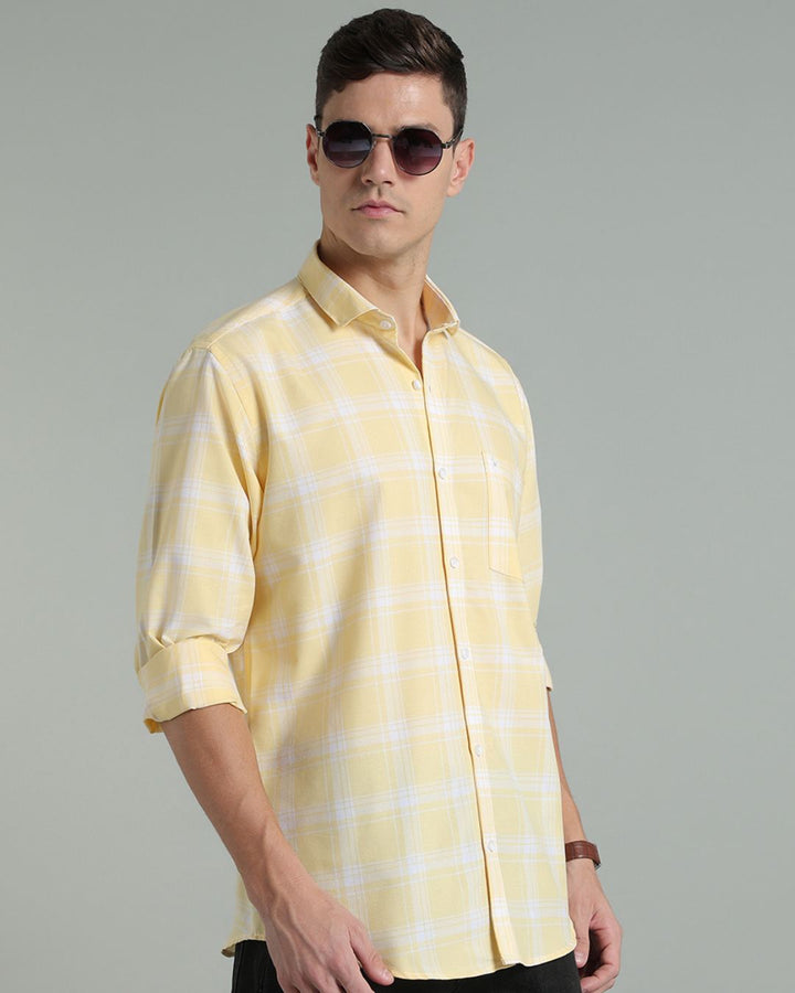 Yellow & White Box Checks -Full-Stain Proof