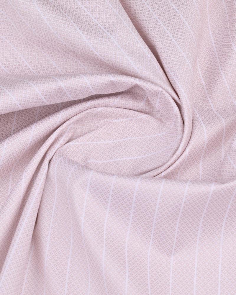 Fawn Pink Diamond Stripes - Full-Cotton Rich