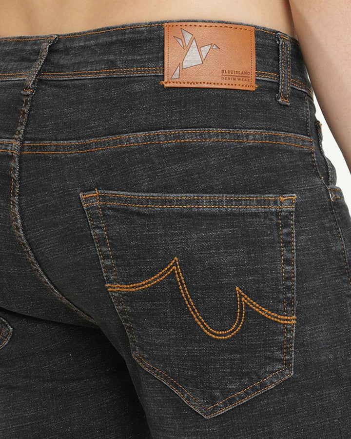 Striped Black - Denim Jeans