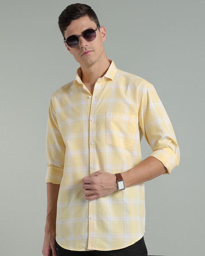 Yellow & White Box Checks -Full-Stain Proof