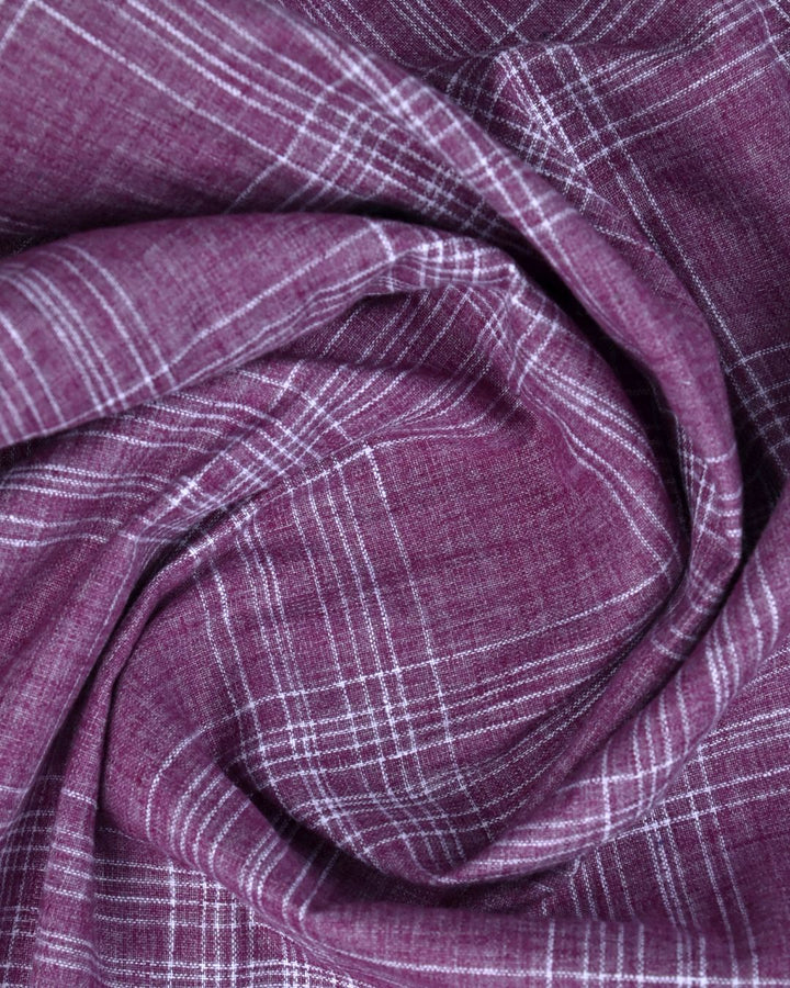 Dusty Pink Checks -Full-Cotton Linen Shirt