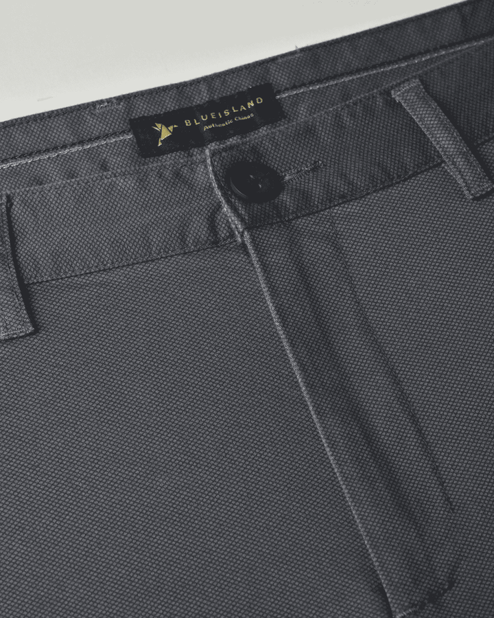 Greenish Grey Diamond Printed - 2 way stretch - COTTON PANT