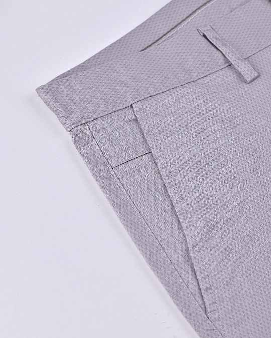 Grey Diamond Printed - 2 way stretch - COTTON PANT