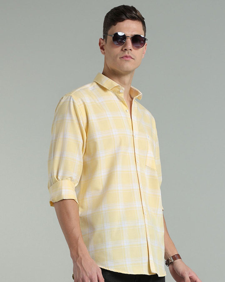 Yellow & White Box Checks -Full-Stain Proof