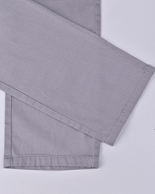 Grey Diamond Printed - 2 way stretch - COTTON PANT