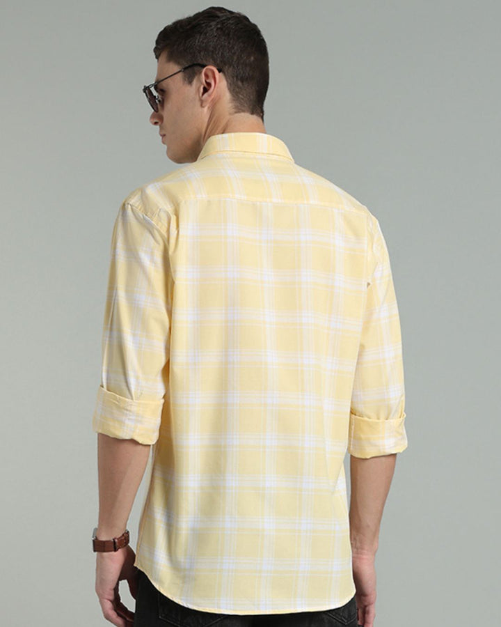 Yellow & White Box Checks -Full-Stain Proof