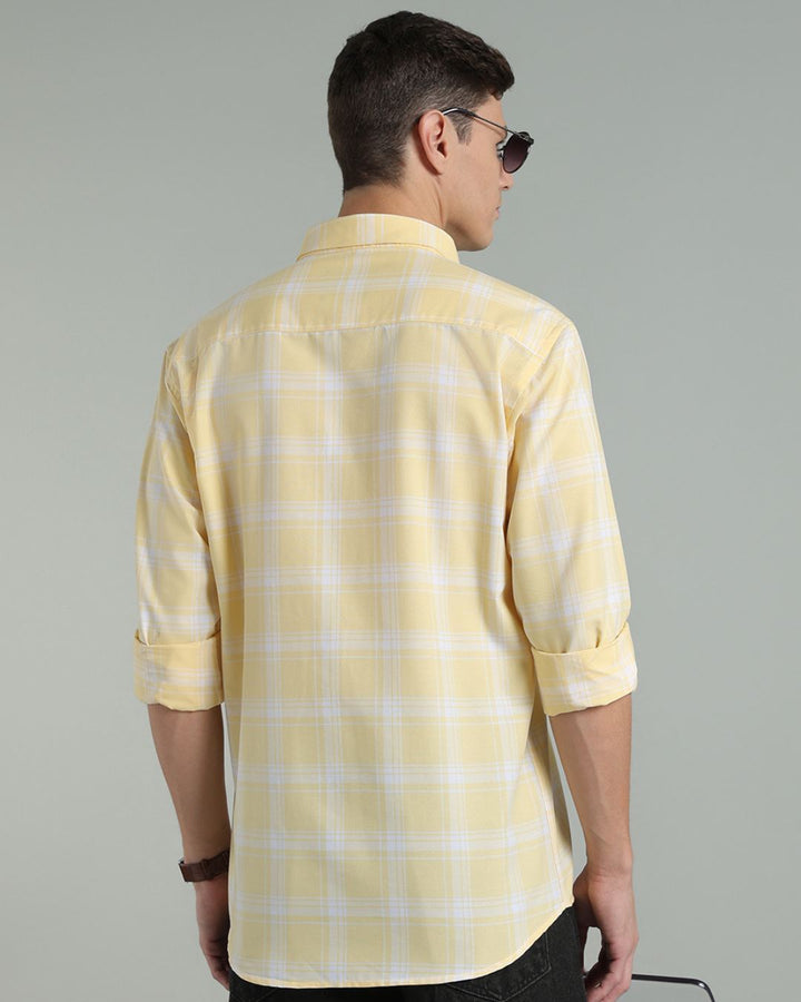 Yellow & White Box Checks -Full-Stain Proof