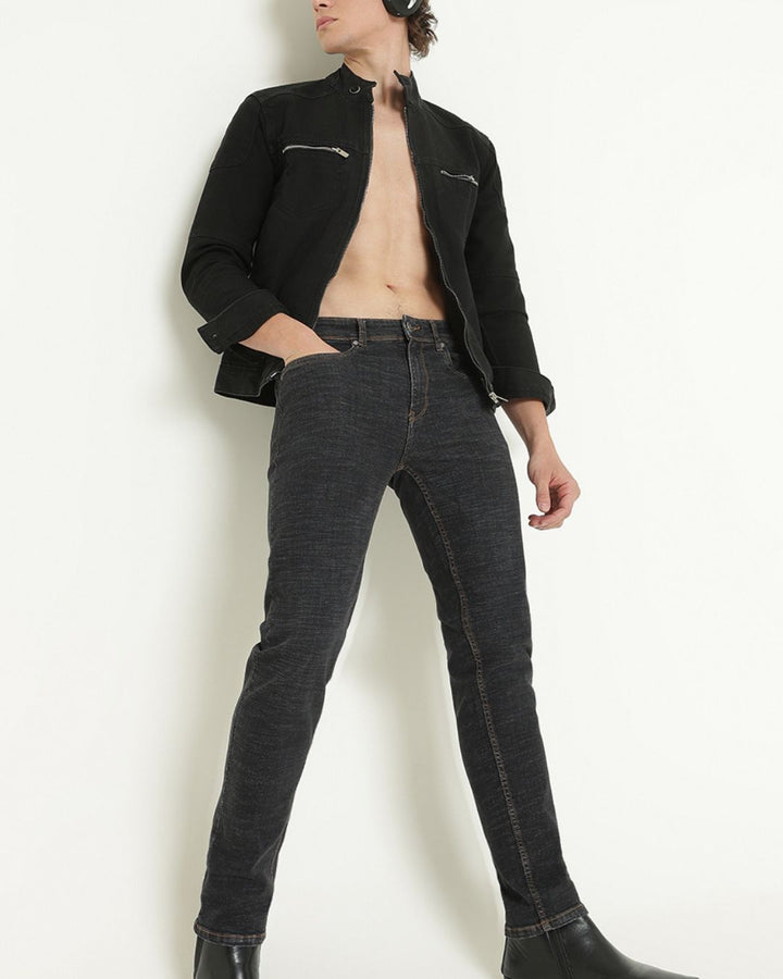 Striped Black - Denim Jeans
