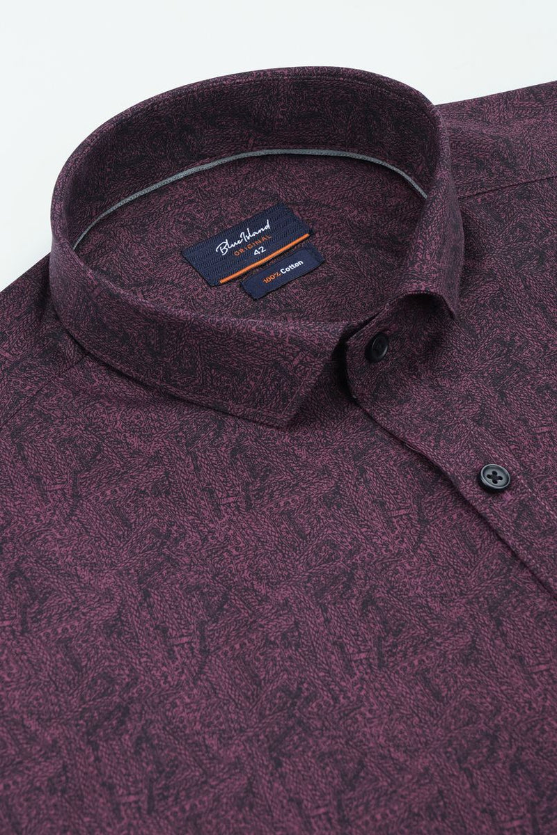 Maroon Mesmeric Print -Full-Stain Proof