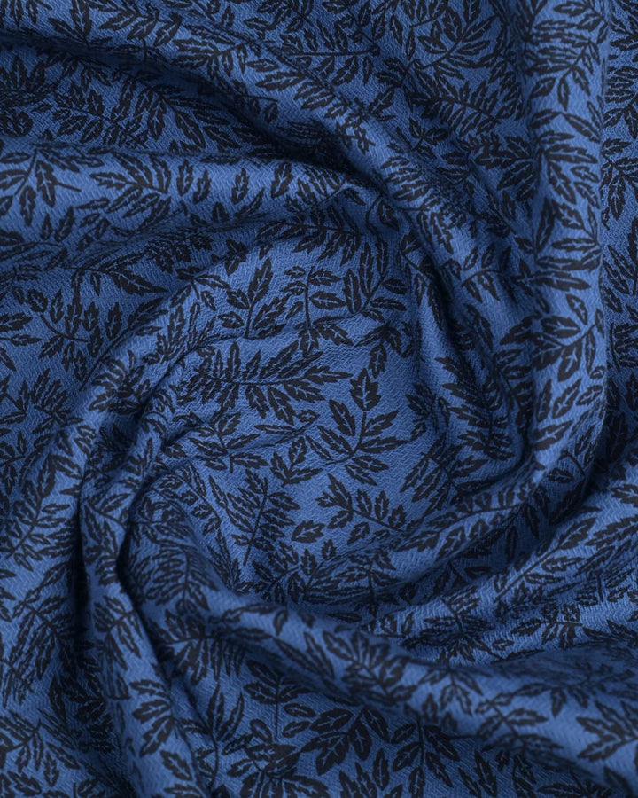 Blue Leaf Print -Full-Stain Proof