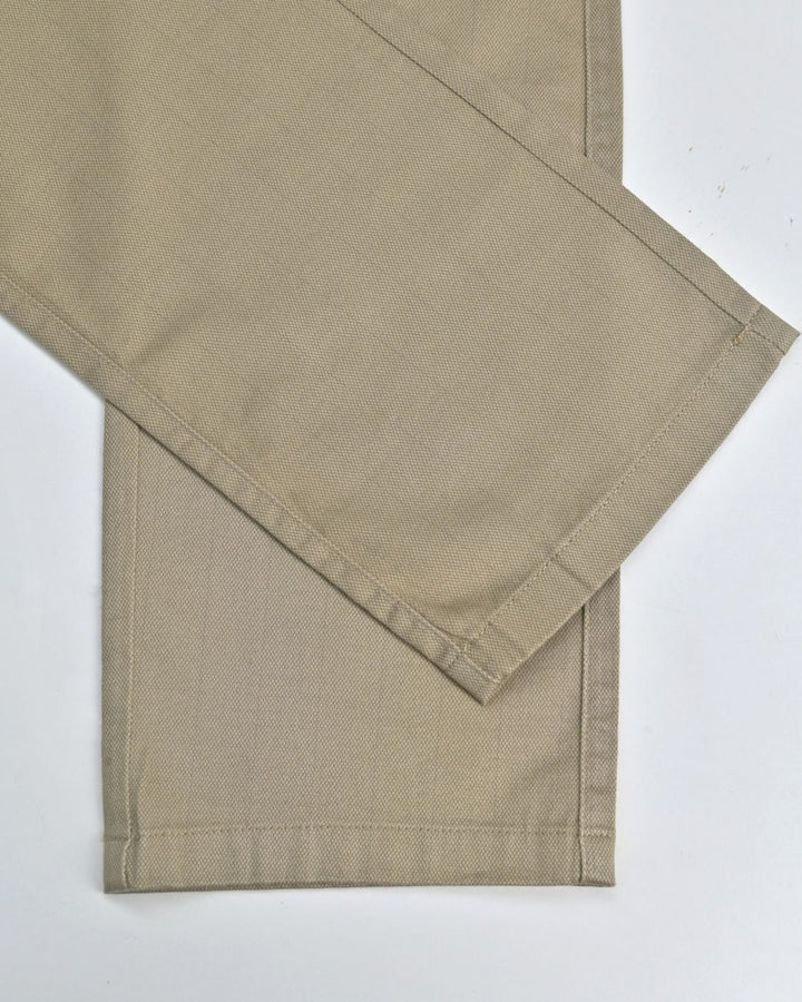 Sand Beige Cubes - 2 way stretch - COTTON PANT