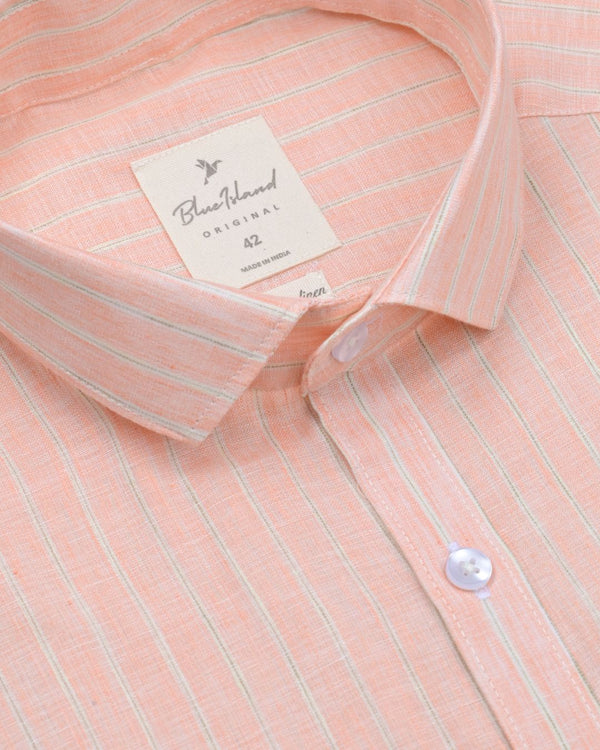 Fanta Orange Stripes -Full-Bamboo Linen