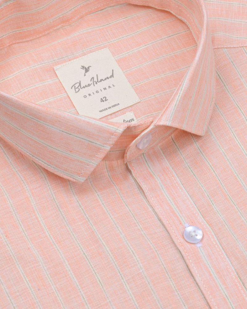 Fanta Orange Stripes -Full-Bamboo Linen