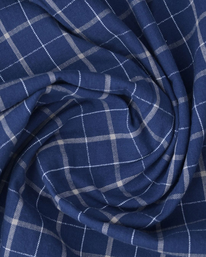 Blue & Sandal Line Checks-Full-Stain Proof