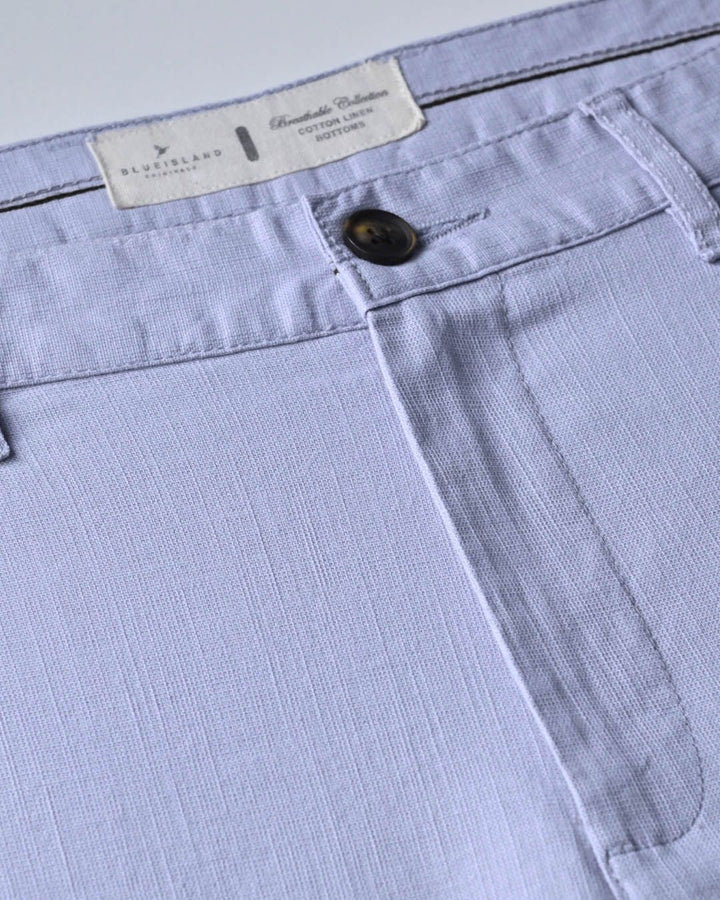 Lite Blue - 2 way stretch - COTTON LINEN PANT