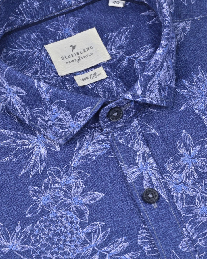 Blue Blossom Print - Full - Pride Shirt