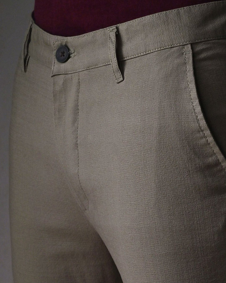 Dusty Grey - 2 way stretch - COTTON LINEN PANT