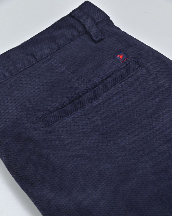 Navy Structured - Corduroy Pant