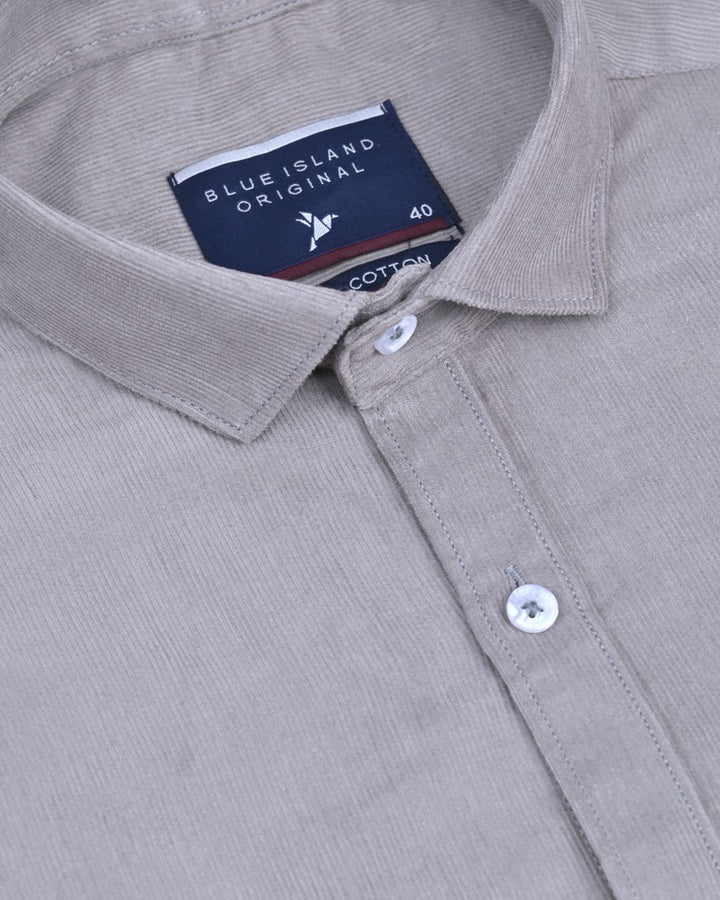Grey  -Full-Corduroy Shirt