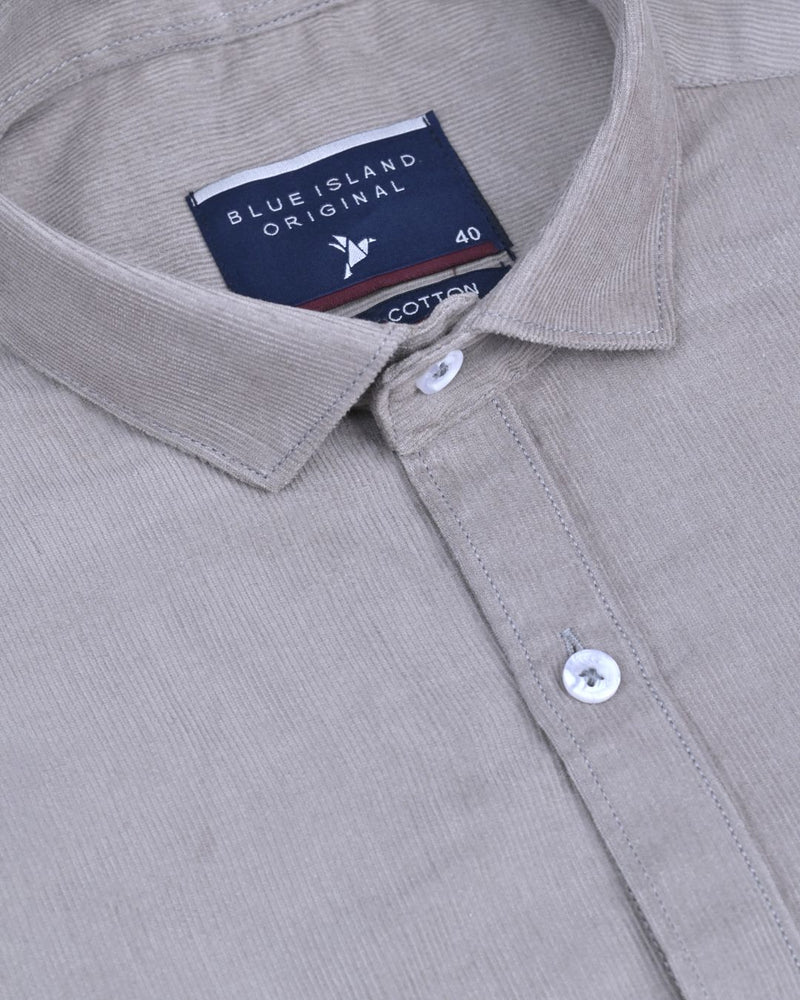 Grey  -Full-Corduroy Shirt