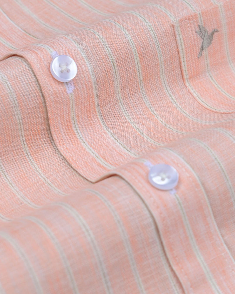 Fanta Orange Stripes -Full-Bamboo Linen