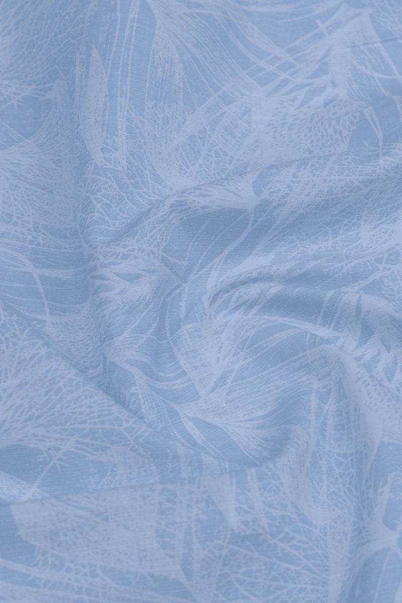 Sky Blue & White Print -Full-Stain Proof