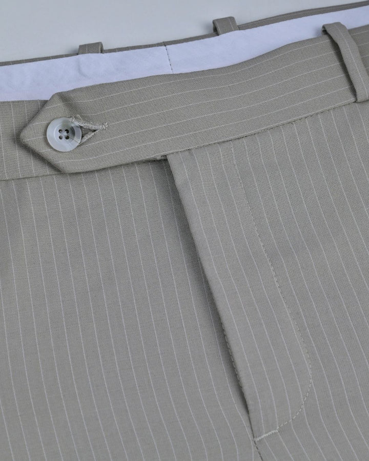 Dark Cream Mini Stripes - Wrinkle free Formal Pant