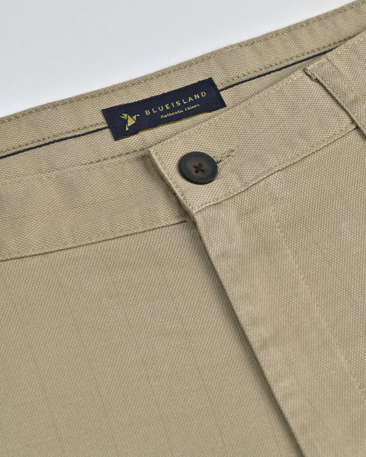 Sand Beige Cubes - 2 way stretch - COTTON PANT