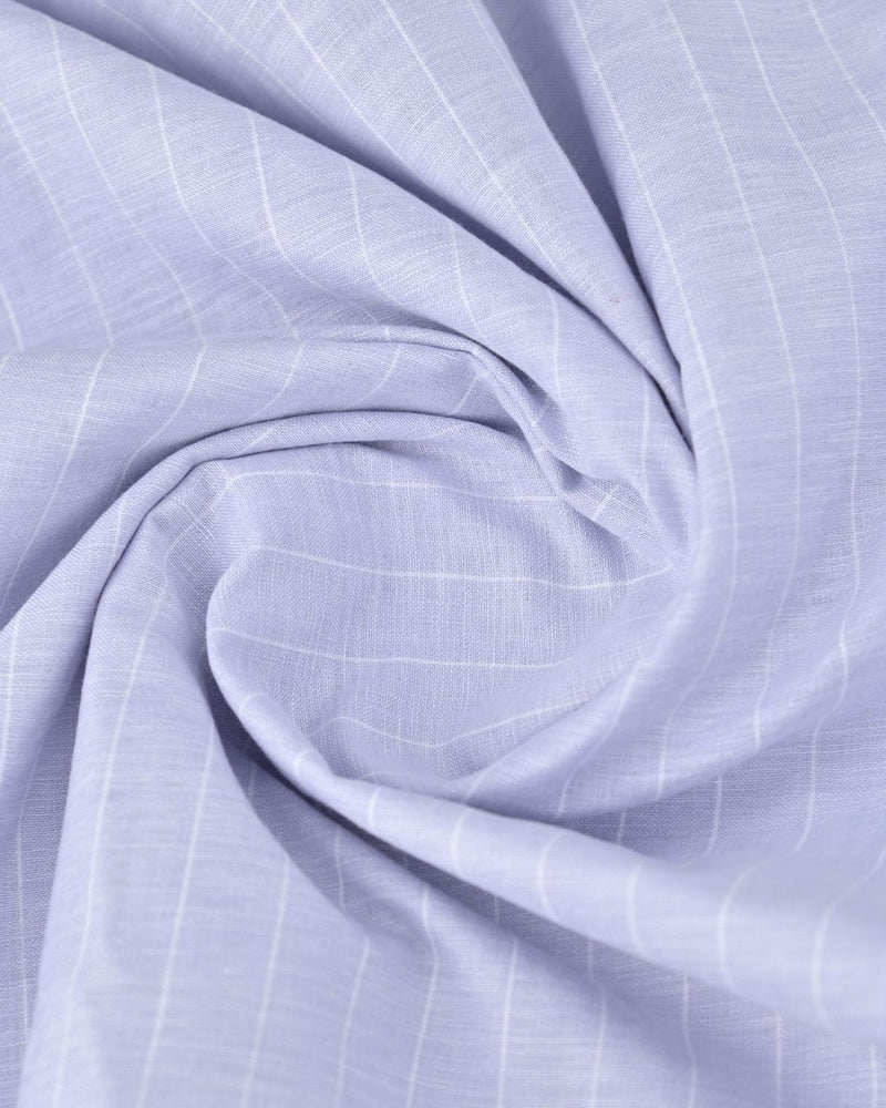 Pale Violet Stripes -Full-Bamboo Linen