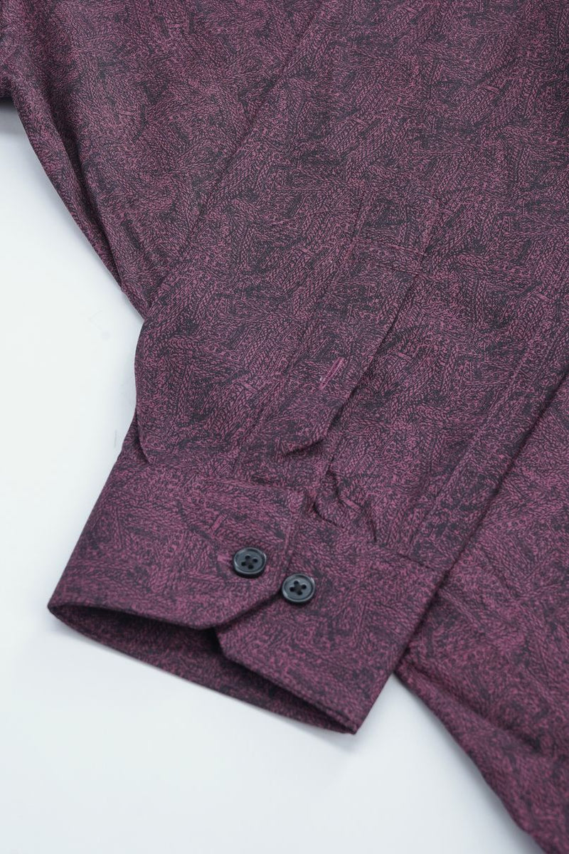 Maroon Mesmeric Print -Full-Stain Proof