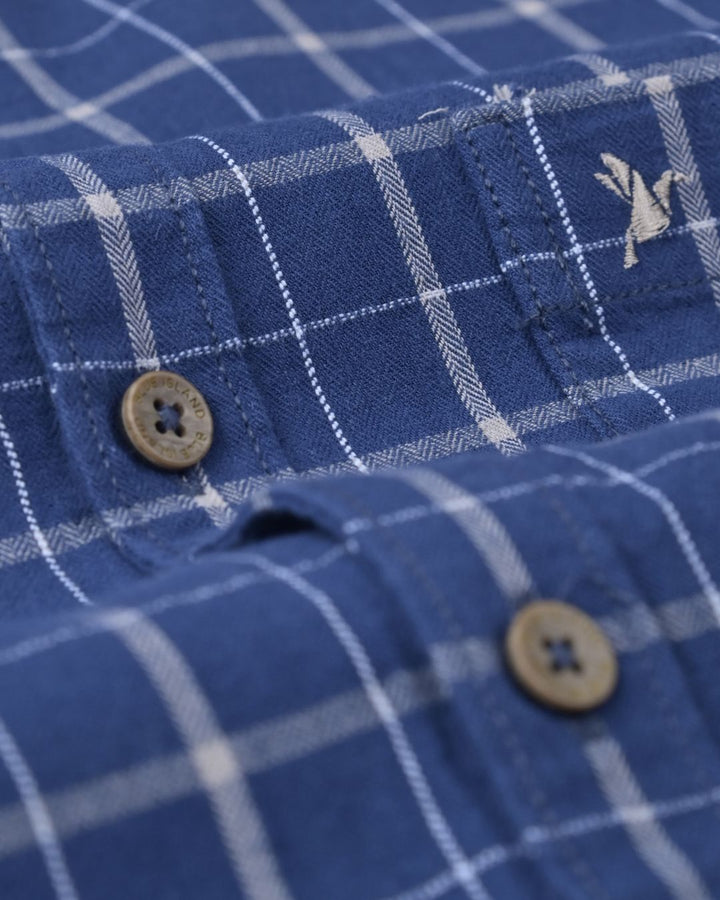 Blue & Sandal Line Checks-Full-Stain Proof