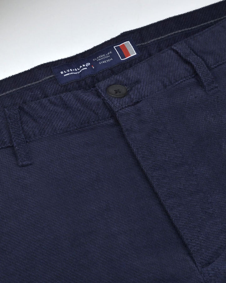Navy Structured - Corduroy Pant