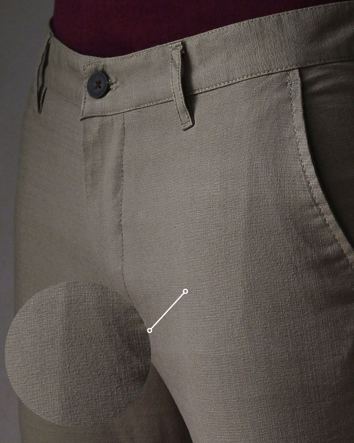 Dusty Grey - 2 way stretch - COTTON LINEN PANT