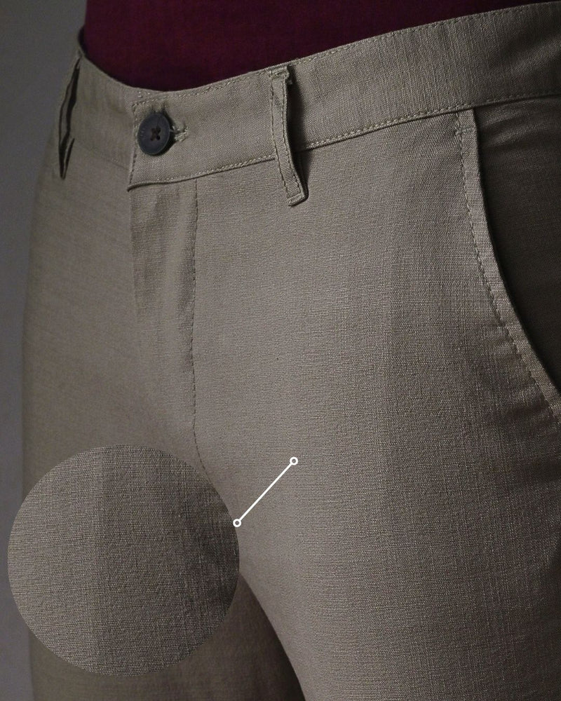 Dusty Grey - 2 way stretch - COTTON LINEN PANT