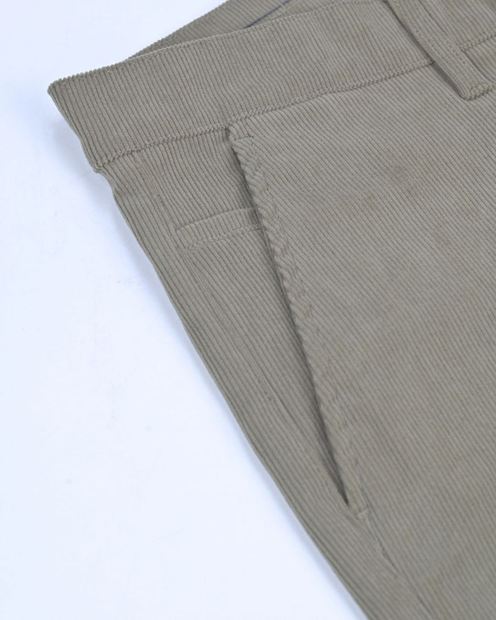 Dusty Olive Fine Stripe - Corduroy Pant