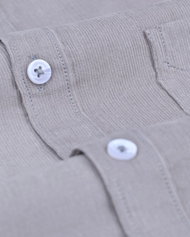 Grey  -Full-Corduroy Shirt
