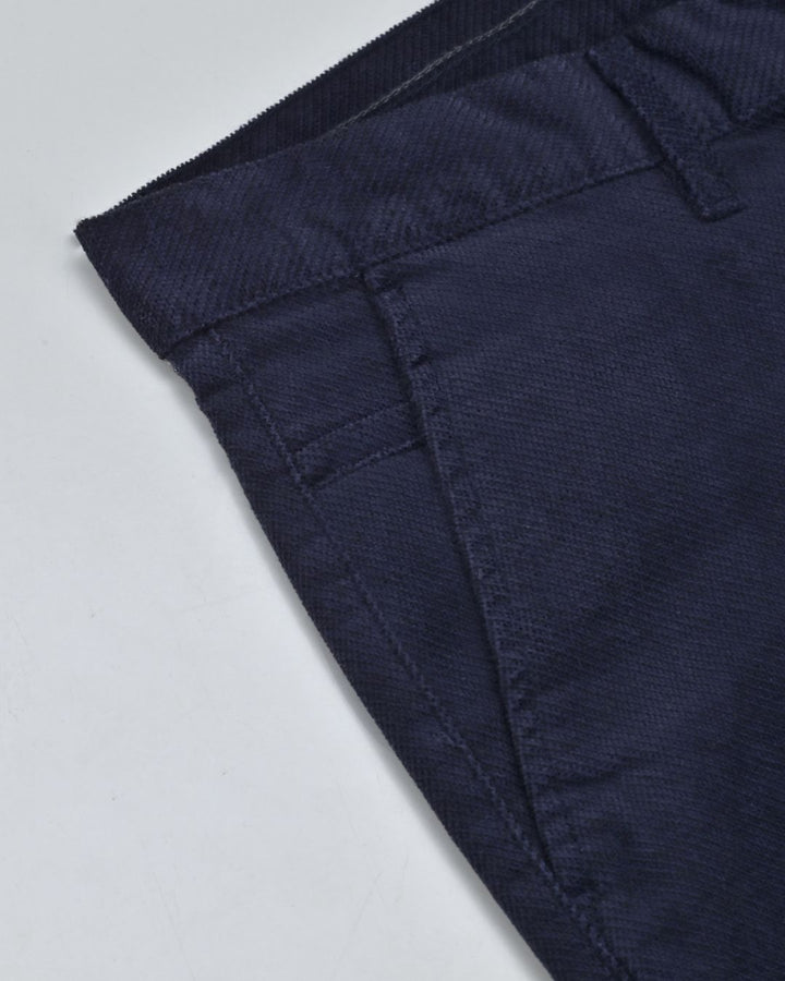 Navy Structured - Corduroy Pant