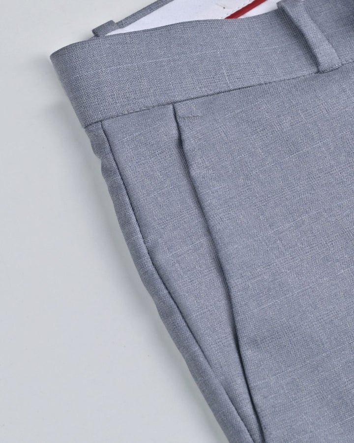 Steel Grey Square Checks - Wrinkle free Formal Pant