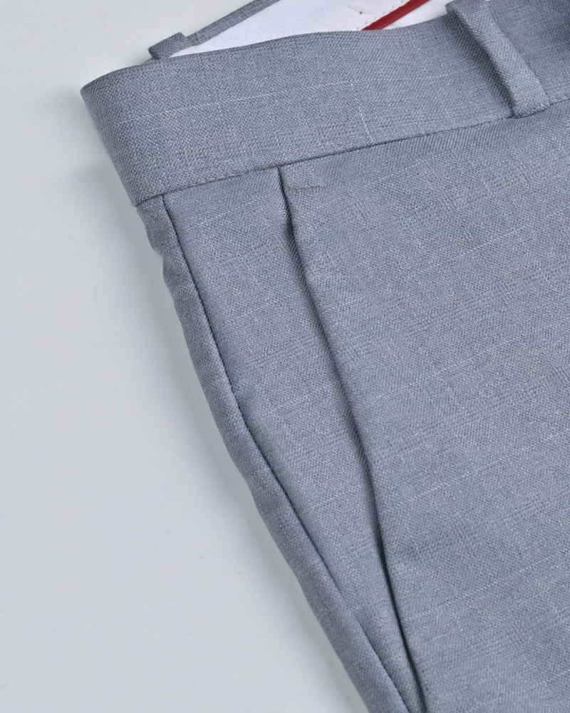 Steel Grey Square Checks - Wrinkle free Formal Pant